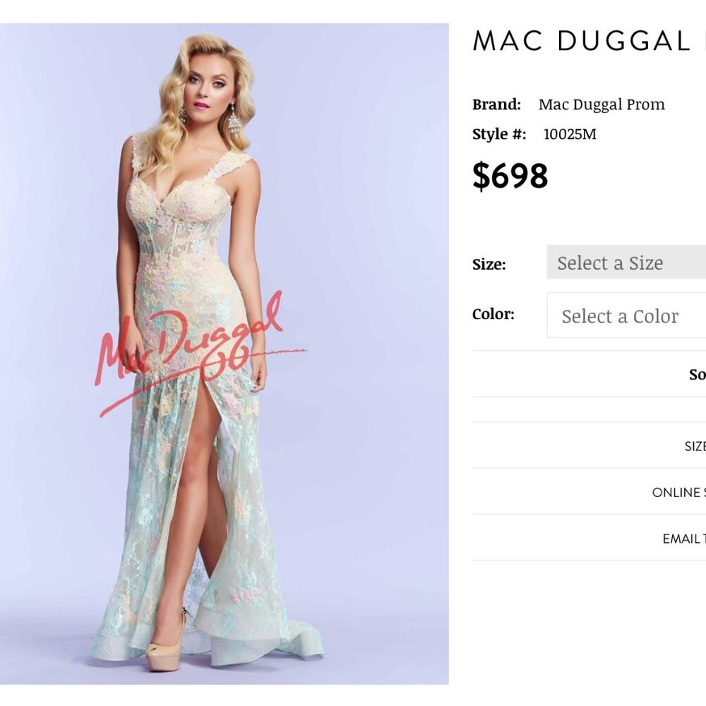 NEW w/ tags Mac Duggal size (4) dress! SO CUTE!!